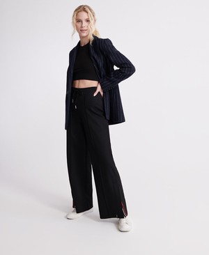 Superdry Edit Wide Leg Loopback Női Sportruházat Fekete | YWIXV5809